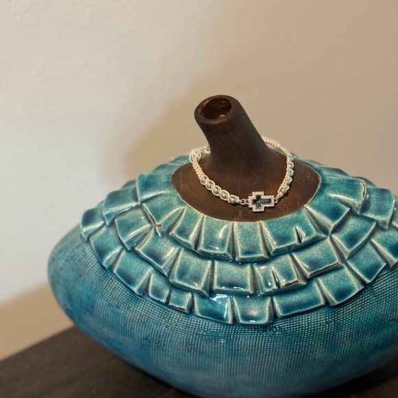 Park Lane Cross Bracelet with Light Green Tassels - Picture 10 of 12